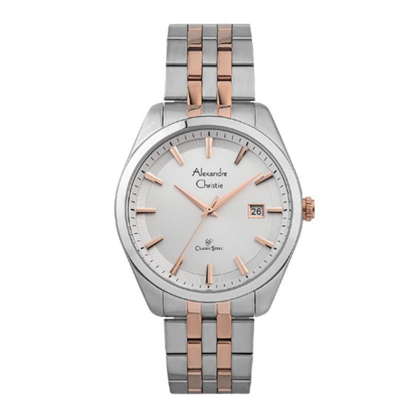 Alexandre Christie AC 8635 Silver Rosegold White MDBTRSL MAN